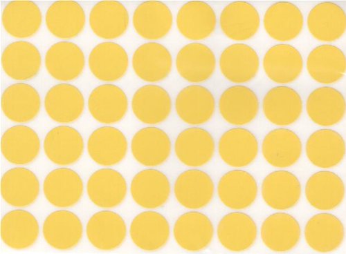 COLOR CODING  STICKER : ROUND YELLOW 1/2"  32 SHEETS
