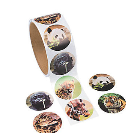 STICKERS: ZOO ANIMAL ROLL