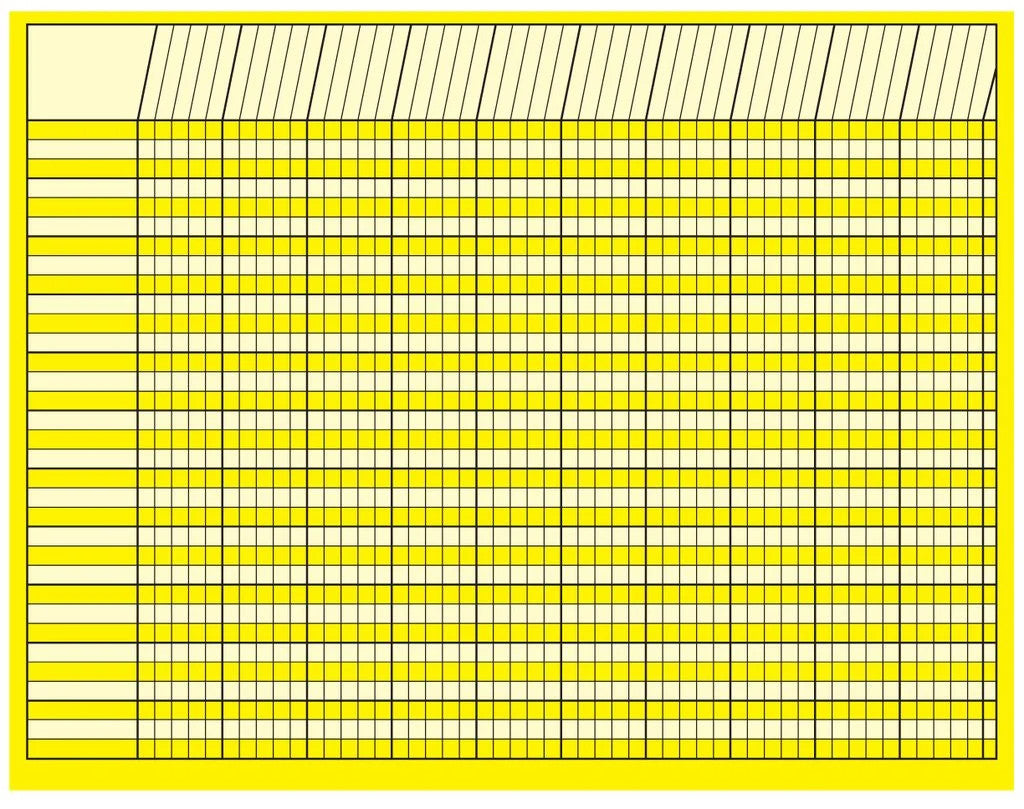 INCENTIVE CHART, HORIZONTAL : 22"X28" YELLOW