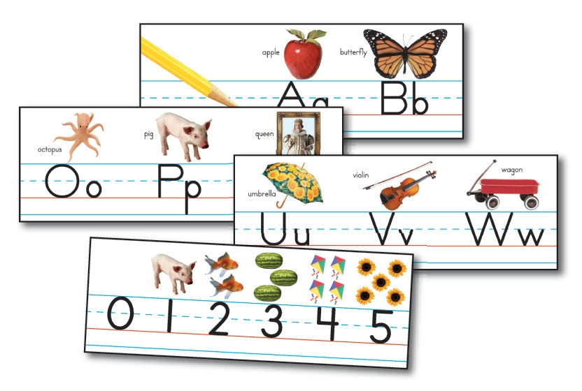 BULLETIN BOARD SET TRADITIONAL MANUSCRIPT ALPHABET
