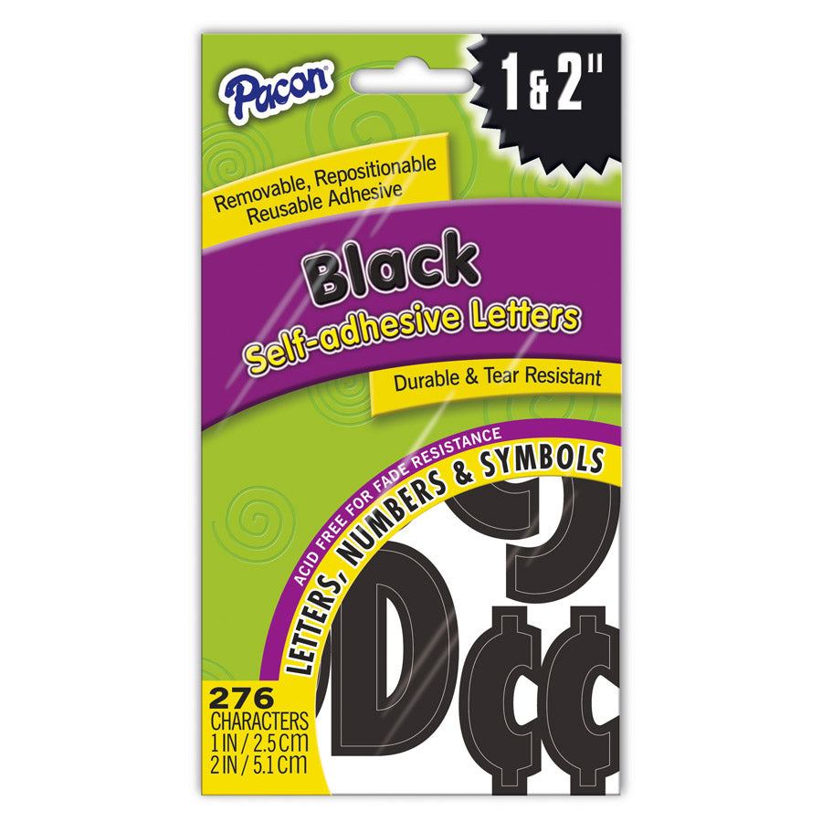 REPOSITIONABLE LETTERS, NUMBERS &amp; SYMBOLS 1"&amp;2" - 276 PACK