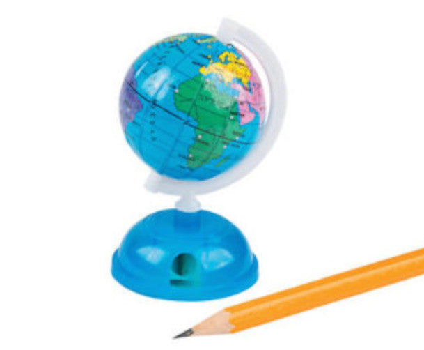 PENCIL SHARPENER: GLOBE - 12 PACK