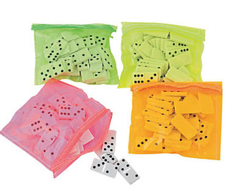 PLASTIC DOMINOES W CASE