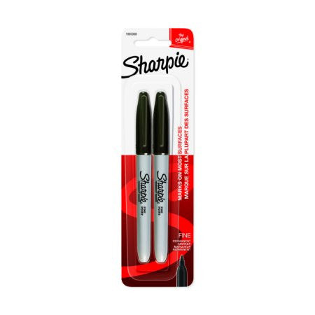 MARKER: SHARPIE FINE POINT BLACK - 2 PACK