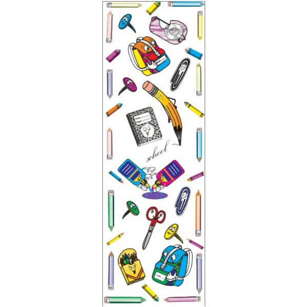 STICKERS: SCHOOL SUPPLIES - 6 SHEETS