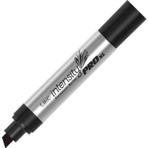 BIC Intensity Pro XL Chisel Permanent Marker - Black - 12 Pack