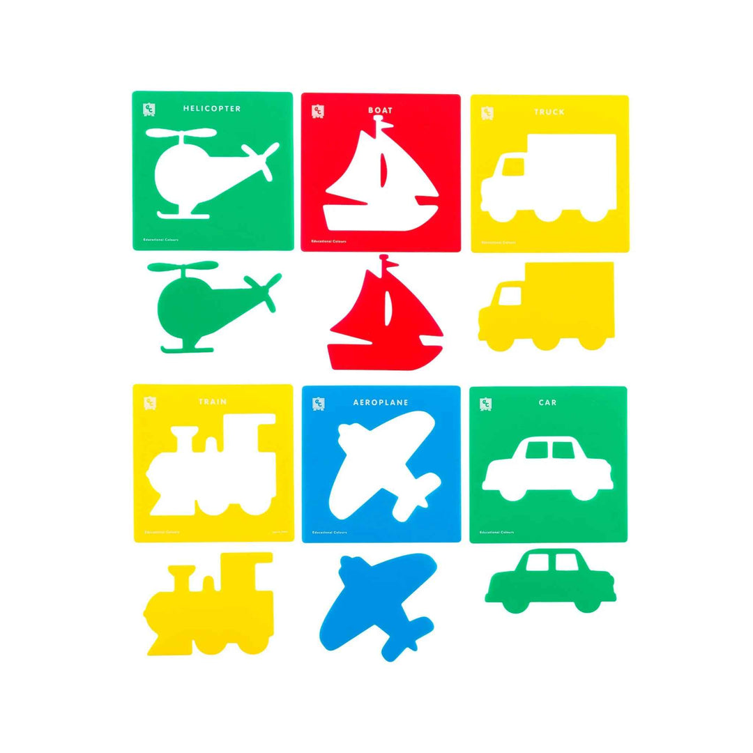 Transportation Stencils 5.5"x6"  6 Pack